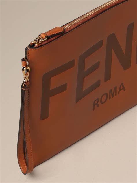 sac fendi pochette|fendi medium flat pouch.